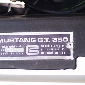 6S009 - Original VIN Tag