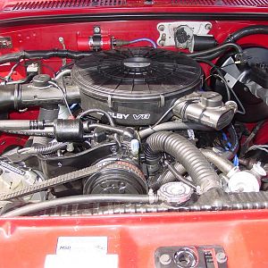 Restored engine bay